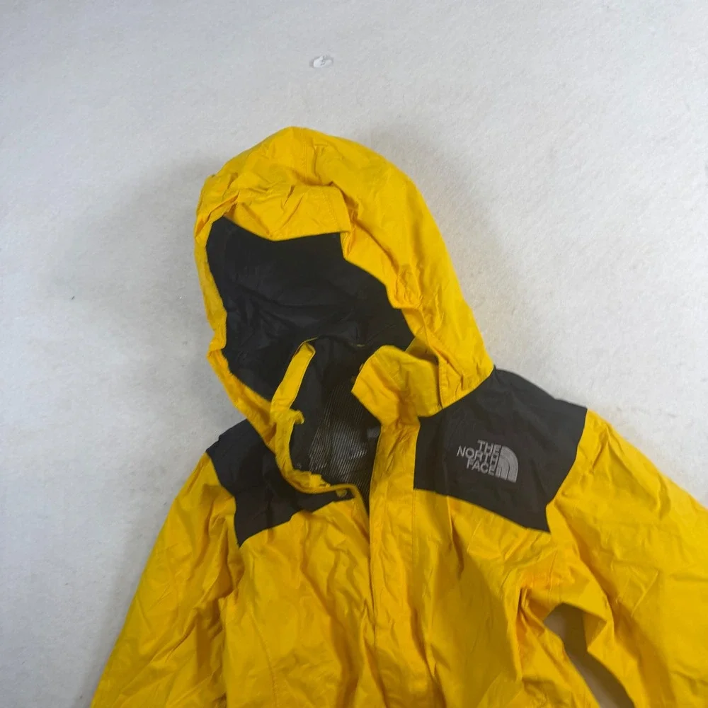 The North Face Boys Yellow Resolve Reflective Waterproof Rain Jacket Size S 7/8